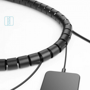 Organizator Cabluri Universal 25mm x 1.5m, Ugreen Protection Tube DIA LP121, Negru - Img 5