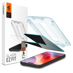 [Pachet 2x] Folie pentru iPhone 16 Pro Max / 17 Pro Max, sticla securizata, Glas.tR EZ-FIT Pro HD Spigen, Transparent