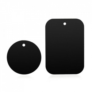 Placa Metalica Mata Autoadeziva Pentru Suporturi Magnetice [Pachet 2x], Techsuit - Negru