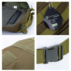 Rucsac Impermeabil 30L, Compartimente Multiple, Curele Reglabile, Outdoor, Forcell Ranger LYNX, Oliv - Img 2