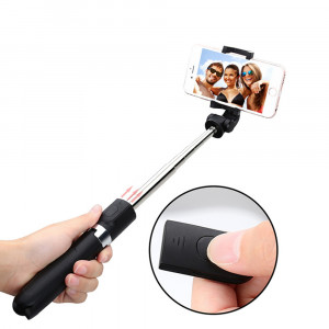 Selfie Stick extensibil cu Trepied si Telecomanda, 70cm, Skyddar Self (SK01) - Negru - Img 6