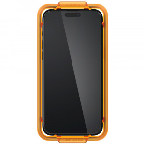 [SET 2x] Folie iPhone 15 Plus, Spigen Glass.TR Align Master - Negru - Img 2
