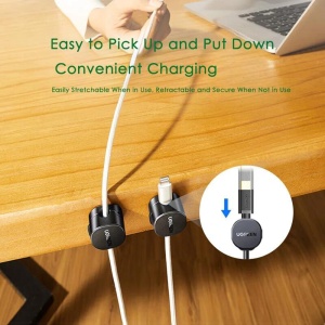 Set 3 x Suport de Cabluri, Magnetic, Ugreen LP886, Negru - Img 4