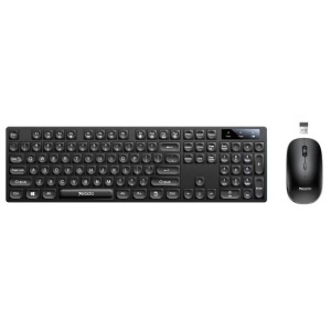 Set tastatura si mouse wireless, 2.4GHz, 104 taste, 1000 DPI, ABS, Yesido, Negru