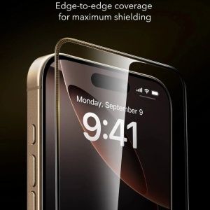 [Set x3] Folie sticla pentru iPhone 17 / iPhone 16 Pro, rezistenta la zgarieturi, Corning Gorilla Glass UltraFit, ESR – Transparent - Img 6