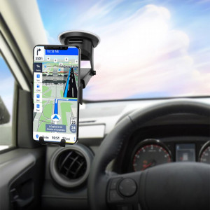 Suport Auto cu Prindere Automata si Brat Extensibil, pentru Bord / Parbriz, Yesido C44 - Negru - Img 7