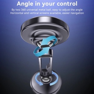 Suport auto magnetic, Bord, 4 Magneti, Zinc si Silicon, Yesido, Negru - Img 3