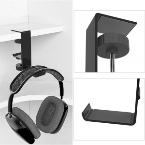 Suport pentru Birou Multifunctional, Organizator Genti, Casti - Techsuit (DH2) - Black - Img 2
