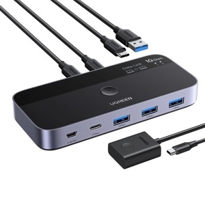 Switch 2In 4Out, Type-C, 3x USB, 10Gbps, Ugreen CM691, Negru
