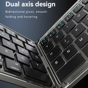 Tastatura wireless pliabila, Bluetooth 5.0, 150mAh, Ultra-thin, Yesido, Gri - Img 4