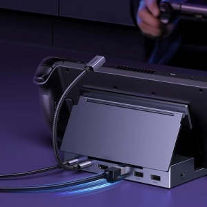 USB-C Docking Station cu HDMI 4K, 2x USB, 2x Type-C, RJ45, Ugreen - Gri - Img 4