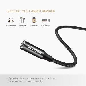 Adaptor Audio Type-C la Jack 10cm, Ugreen AV142, Negru - Img 4