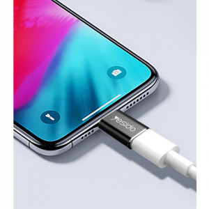 Adaptor Lightning la Micro USB, Plug & Play, 480Mbps, Yesido (GS05) - Negru - Img 4