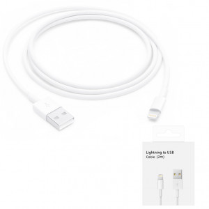 Apple - Data Cable (MD819ZM/A) - USB-A to Lightning, 2m - White (Blister Packing) - Img 1