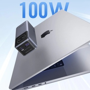 Baterie Externa 12000mAh, 100W, USB-C, USB, LCD, Ugreen PB724 - Space Gray - Img 2