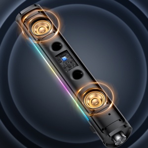Boxa portabila Bluetooth, 10W, Sunet Stereo, RGB, 1200mAh, Yesido, Negru - Img 4