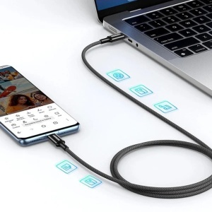 Cablu de Date USB-C la USB-C, 5A, 100W, 1m, Ugreen US557, Alb - Img 3