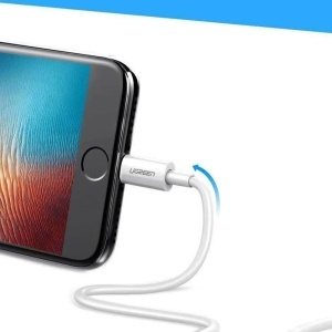 Cablu de Date USB la Lightning, 5V/2.4A, 480Mbps, 2m, Ugreen US155, Alb - Img 5