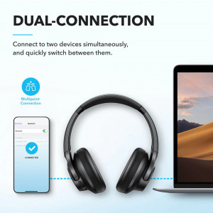 Casti Bluetooth on-ear Hybrid Active Noise Cancelling - Anker (A3004G11) - Black - Img 7