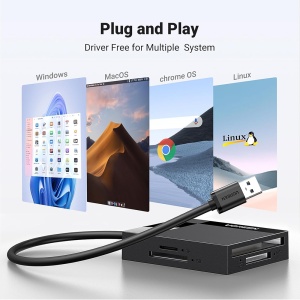 Cititor de Carduri 4in1 USB3.0 la SD/TF/CF/MS, Ugreen CR125, Negru - Img 7