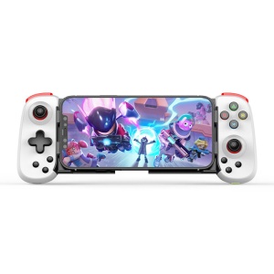 Controller Wireless Multiplatforma D6 DP, iOS/Android/PC/PS4/Switch, set cu sticker, Alb