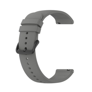 Curea Slicon pentru Samsung Galaxy Watch 4/5/Active 2, Huawei Watch GT 3 /GT 3 Pro, 22mm, Catarama Neagra, SKDR BandPro W001 - Gri