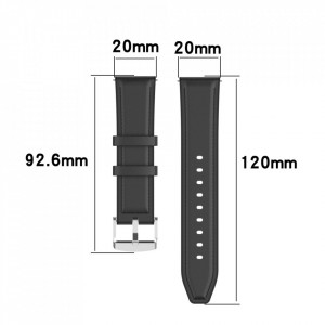 Curea smartwatch Samsung Galaxy Watch 4, Galaxy Watch Active 1 / 2 (40 mm / 44 mm), Huawei Watch GT / GT 2 / GT 3 (42 mm), Techsuit W007 - Negru - Img 6