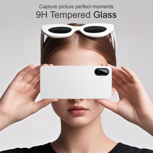 Folie camera Samsung Galaxy A07 4G, Camera Glass Negru, set cu sticker, Transparent - Img 2