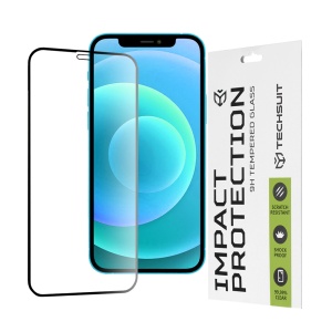 Folie pentru iPhone 12 / 12 Pro, SKYDDAR INNOVATION, Sticla Securizata, Ultra HD, Protectie 111D, Montare Simplă, Transparent, set cu sticker