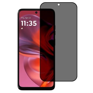 Folie pentru Motorola Moto G05 / Moto E15, Anti-spy Ultra HD, Protectie 9H, Montare Simplă, 111D, set cu sticker, Privacy
