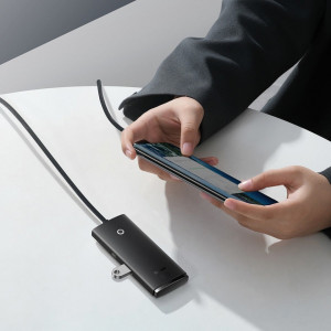 Hub adaptor Type-C la 4x USB 3.0, 1x Type-C, 1metru, Baseus - Negru - Img 7