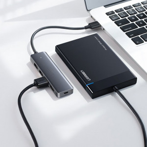 Hub Type-C la 4xUSB 3.0, Micro-USB, 5Gbps, Ugreen CM219, Gri - Img 6