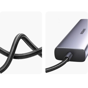 Hub USB-C, 2x USB, HDMI, RJ45, TF, SD Card, 4K, 100W, Ugreen, Gri - Img 5