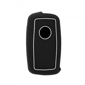 Husa cheie silicon VW Passat (B5, B6)/Skoda/Seat - Negru/Alb - Img 2