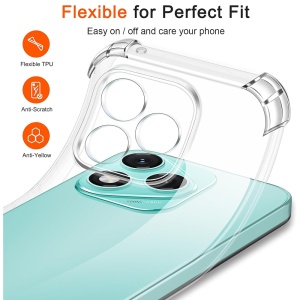 Husa Honor 400 Lite, Slim Silicon, Antisoc, set cu sticker, Shockproof Clear Silicone, Transparenta - Img 2