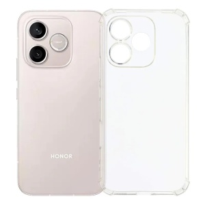 Husa Honor 600 Lite din Silicon Slim, Margini Antisoc, set cu sticker, Shockproof Clear Silicone, Transparenta