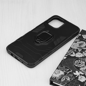 Husa Huawei nova Y61 cu inel, Techsuit Silicone Shield - Negru - Img 4