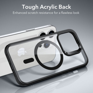 Husa iPhone 14 Pro, ESR Classic Hybrid HaloLock - Negru Transparent - Img 7