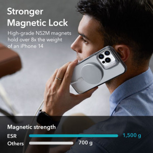 Husa iPhone 14 Pro Max, ESR Classic Kickstand - Negru Transparent - Img 2
