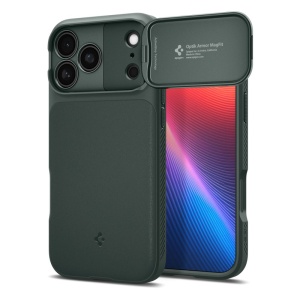 Husa iPhone 18 Pro Max / iPhone 17 Pro Max - Spigen Optik Armor MagSafe - Abyss Green
