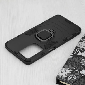 Husa Oppo A57 4G / A57s / OnePlus Nord N20 SE cu inel, Techsuit Silicone Shield - Negru - Img 6