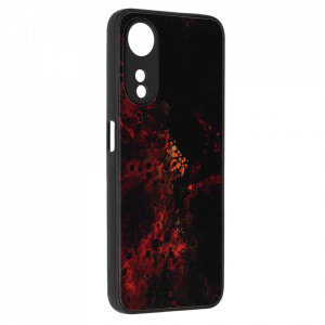 Husa Oppo A58 5G / A78 5G cu sticla securizata, Techsuit Glaze - Red Nebula - Img 5