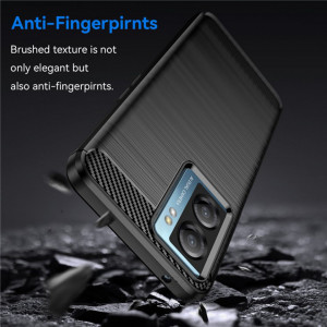 Husa OPPO A77 5G, Techsuit Carbon Silicon - Negru - Img 5