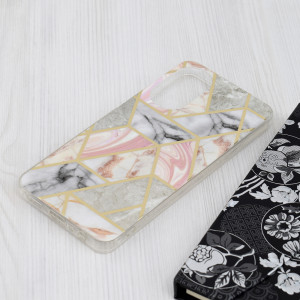 Husa Oppo A78 4G Marble Series, Techsuit - Pink Hex - Img 3