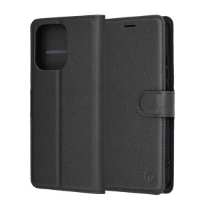 Husa Oppo Reno14 F tip Carte, cu Portofel Interior, Finisaje Premium, set cu sticker, Leather Folio, Negru - Img 7