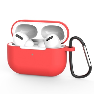 Husa pentru AirPods Pro 3 din silicon, Carabina Prindere, Protectie 360°, Slim, Skyddar Silicone Case, Rosu