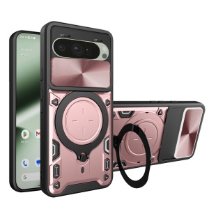 Husa pentru Google Pixel 10 / Pixel 10 Pro, SKYDDAR INNOVATION, SafeCover, Inel Magnetic, Protectie Camera, Roz auriu, set cu sticker