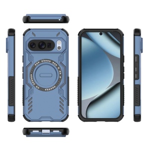Husa pentru Google Pixel 10 / Pixel 10 Pro, SKYDDAR INOVATION, ArmorMag, Magsafe, set cu sticker, Albastru - Img 3