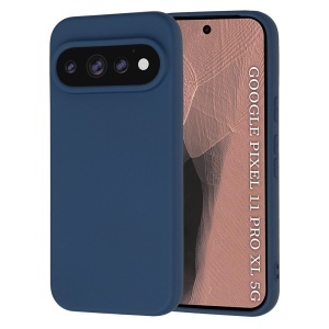 Husa pentru Google Pixel 11 Pro XL din Silicon Catifelat, Antisoc, set cu sticker, SoftElegance, Bleumarin