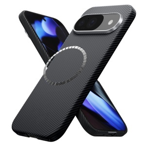 Husa pentru Google Pixel 9 / Pixel 9 Pro, Antisoc, SKYDDAR INOVATION, Aramid Fibe Magsafe, set cu sticker, Negru